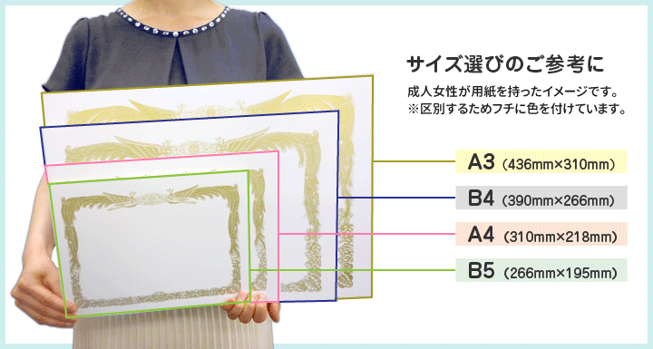 サイズ 比較 用紙